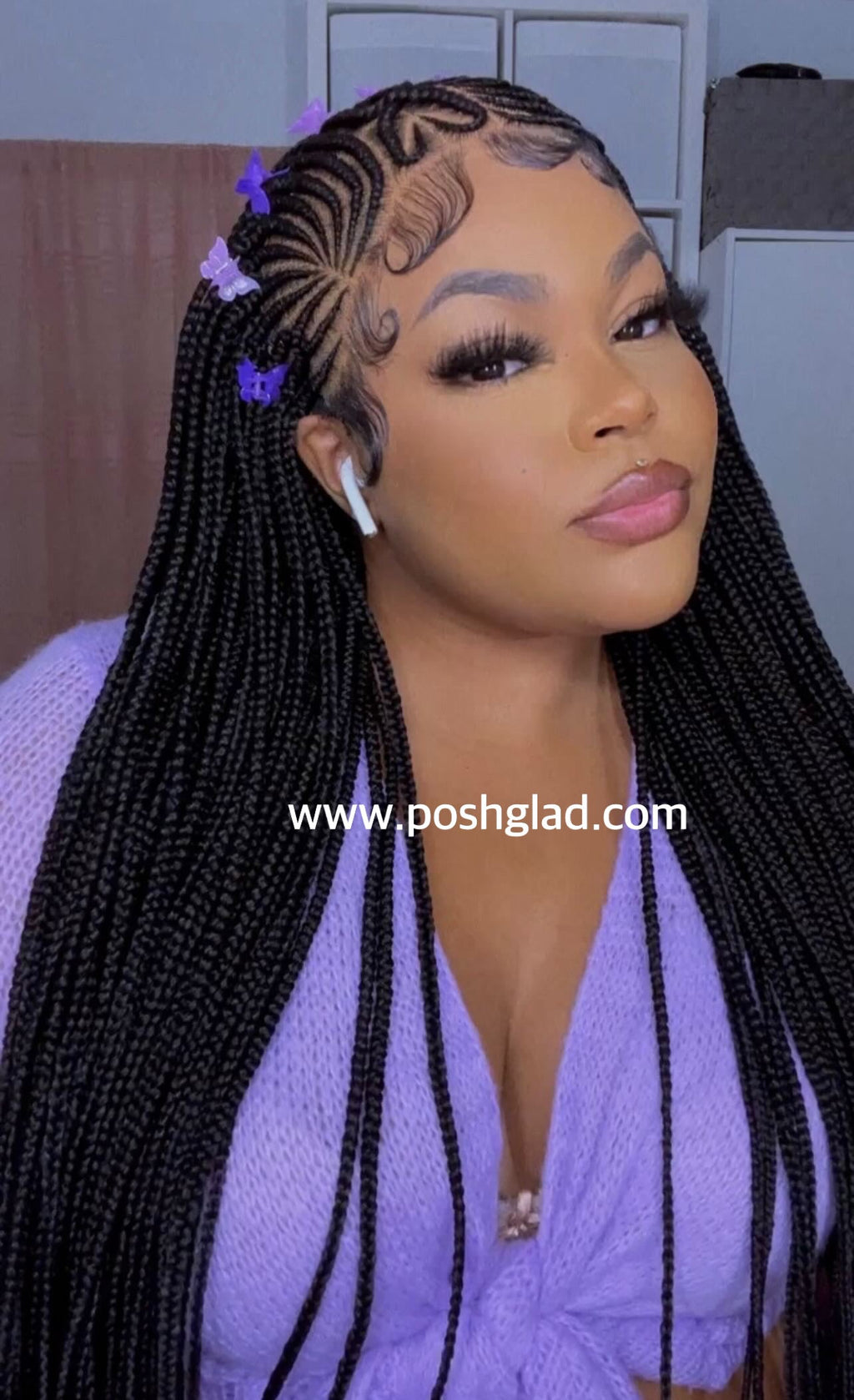 Cornrow Braid Wig "13 by 4 Lace Frontal" Wig Val